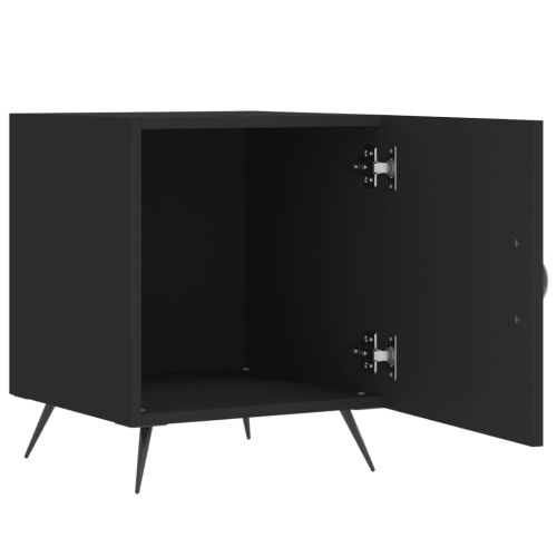 Нощни шкафчета 2 бр черни 40x40x50 см инженерно дърво
