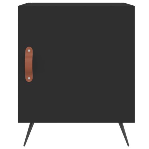 Нощни шкафчета 2 бр черни 40x40x50 см инженерно дърво