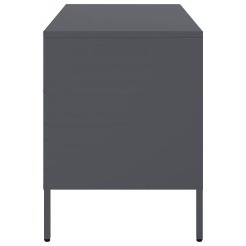 ТВ шкафове 2 бр антрацит 68x39x50,5 см стомана