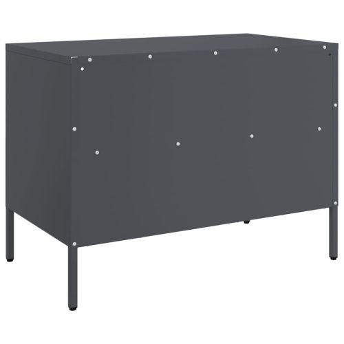 ТВ шкафове 2 бр антрацит 68x39x50,5 см стомана