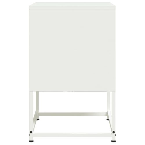 Нощни шкафчета 2 бр бели 36x39x60,5 см стомана