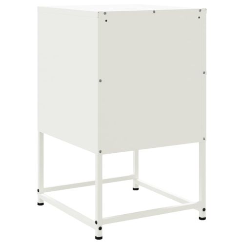Нощни шкафчета 2 бр бели 36x39x60,5 см стомана
