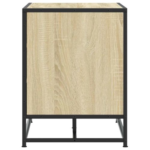 Пейка за обувки Sonoma Oak Инженерна дървесина и метал