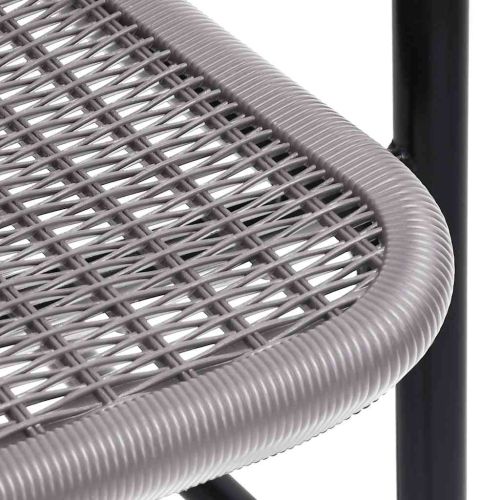Градински столове, 6 бр, пластмасов ратан и стомана, 110 кг