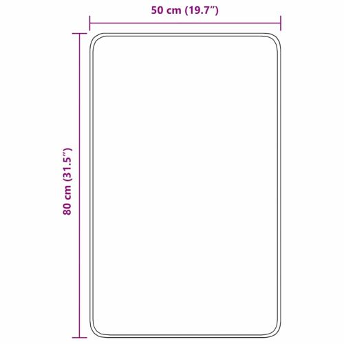 Килимче за баня с антихлъзгаща повърхност Червено 50 x 80 cm ПП