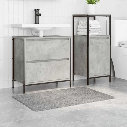 Килимче за баня с антихлъзгаща повърхност Сив 60 x 90 cm ПП