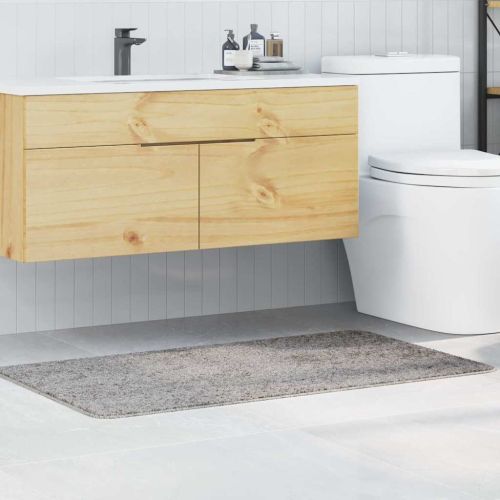 Килимче за баня с антихлъзгаща повърхност Сив 70 x 120 cm ПП