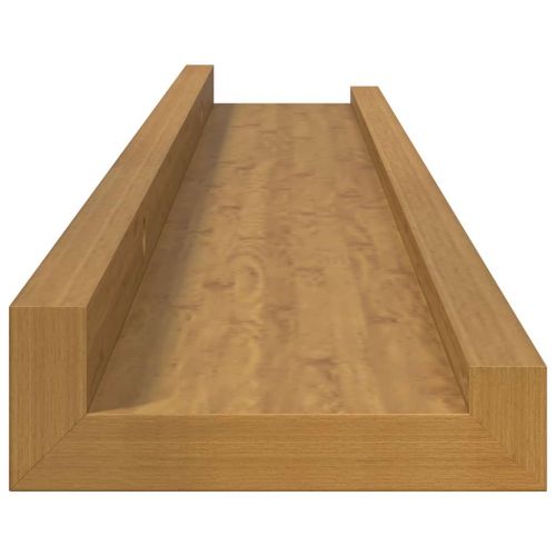 Стенен рафт Монтиране на стена 2 бр. Бежово 60 x 9 x 3 cm