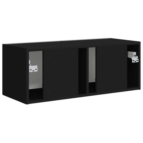 TV стенен шкаф Черно 78,5 x 31 x 29,5 см Инженерно дърво