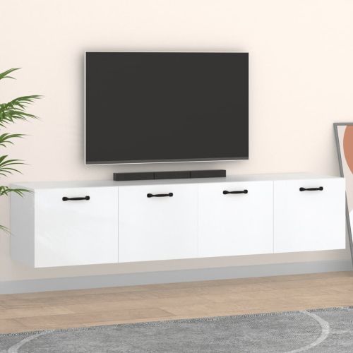 Стенни шкафове 2 бр Бял 60x36,5x35 см инженерно дърво