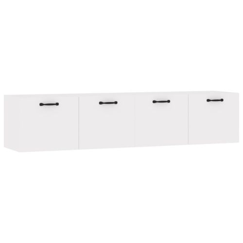 Стенни шкафове 2 бр Бял 60x36,5x35 см инженерно дърво