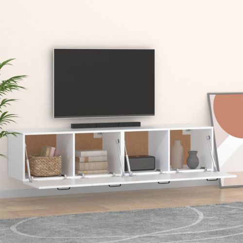 Стенни шкафове 2 бр Бял 60x36,5x35 см инженерно дърво