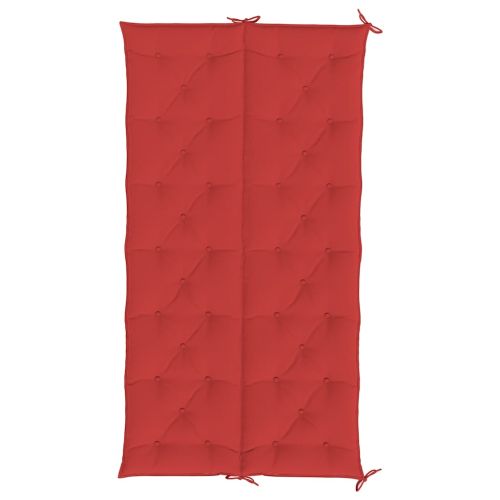 Възглавница за градинска пейка червена 200x(50+50)x7 см оксфорд