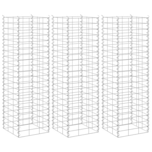 Габиони повдигнати лехи, 3 бр, 30x30x100 см, желязо