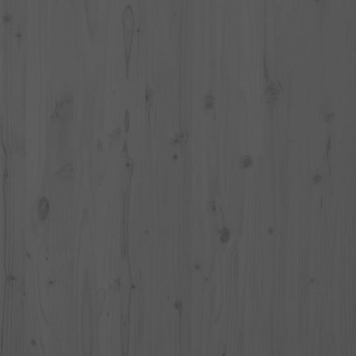 Стенна табла за спалня, сива, 146x3x91,5 см, борово дърво масив