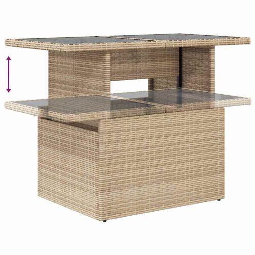 Градински Софа Комплект 5 бр. 4-Брой места Бежов и кремав