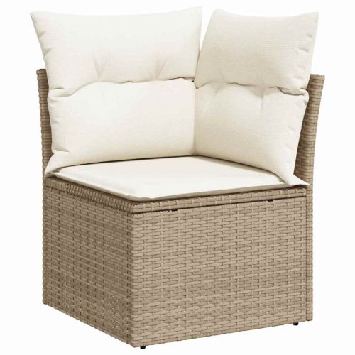 Градински Софа Комплект 7 бр. бежово и кремаво