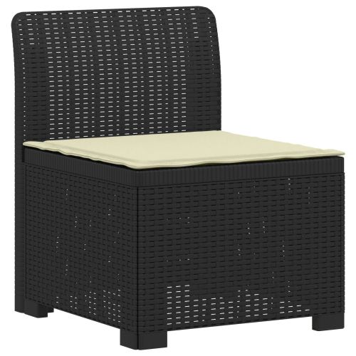 Пейка за градина с Cushions във вид на ратан ПП Антрацит