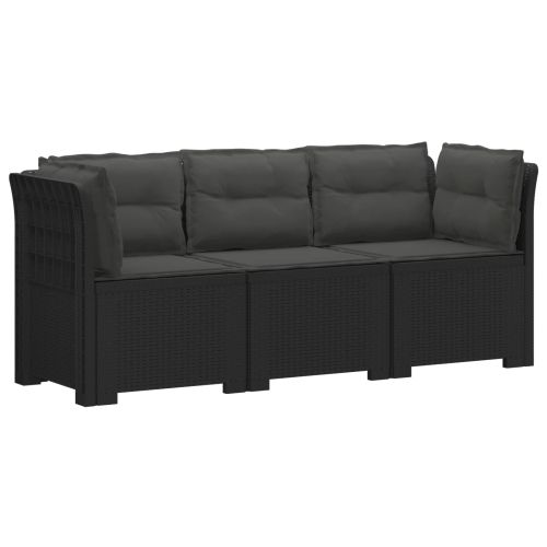Пейка за градина с Cushions във вид на ратан ПП Антрацит