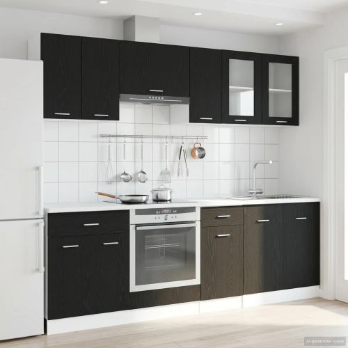 Кухненски единица Lyon 8 pcs Черен дъб Инженерна дървесина