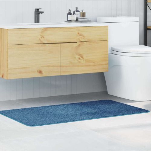 Килимче за баня с антихлъзгаща повърхност Синьо 70 x 120 cm ПП