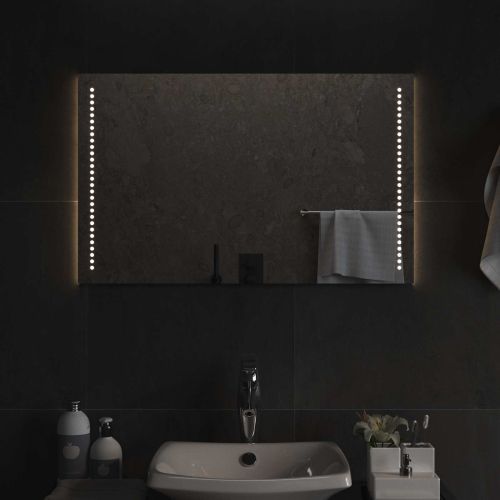 LED огледало за баня Прозрачен 80 x 50 cm закалено стъкло