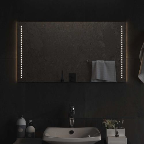 LED огледало за баня Прозрачен 90 x 50 cm закалено стъкло