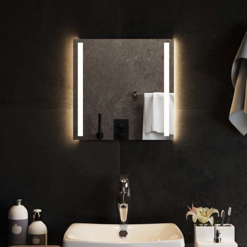 LED огледало за баня Прозрачен 40 x 40 cm закалено стъкло