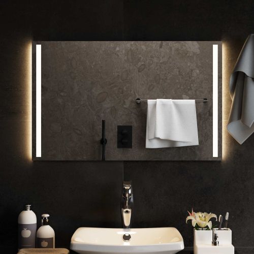 LED огледало за баня Прозрачен 80 x 50 cm закалено стъкло