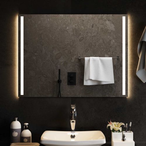 LED огледало за баня Прозрачен 80 x 60 cm закалено стъкло