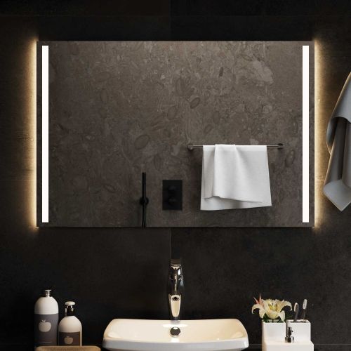 LED огледало за баня Прозрачен 90 x 60 cm закалено стъкло