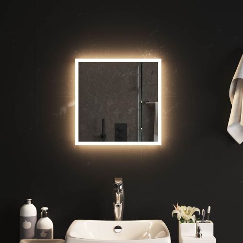 LED огледало за баня Прозрачен 40 x 40 cm закалено стъкло