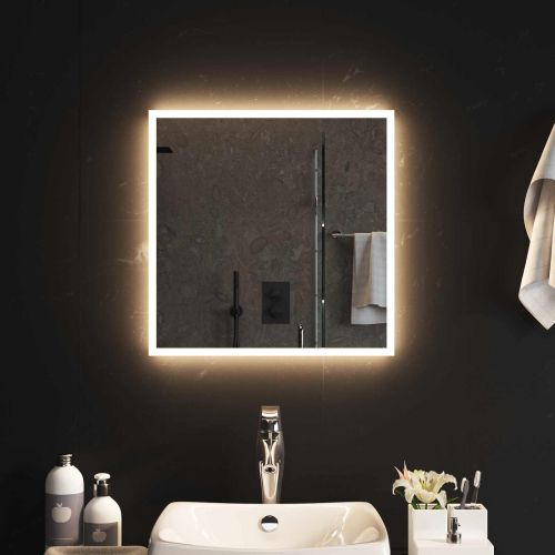 LED огледало за баня Прозрачен 50 x 50 cm закалено стъкло