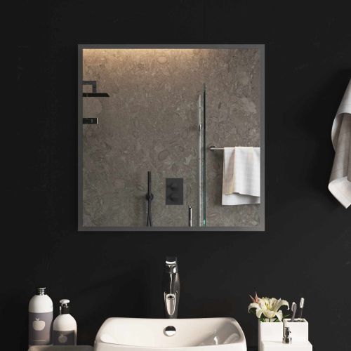 LED огледало за баня Прозрачен 60 x 60 cm закалено стъкло