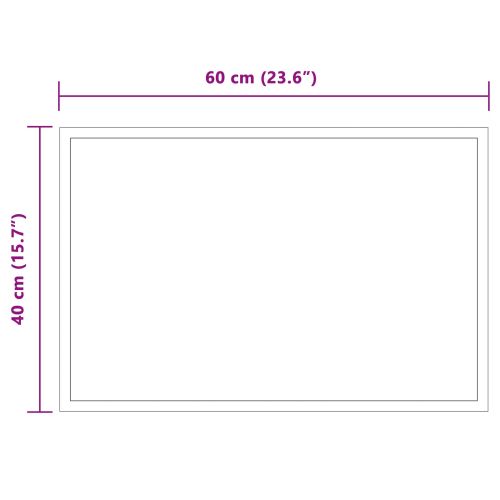 LED огледало за баня Прозрачен 60 x 40 cm закалено стъкло