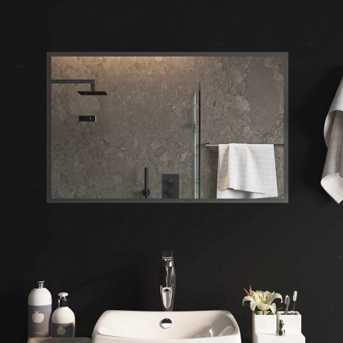 LED огледало за баня Прозрачен 80 x 50 cm закалено стъкло