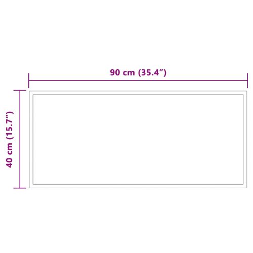 LED огледало за баня Прозрачен 90 x 40 cm закалено стъкло