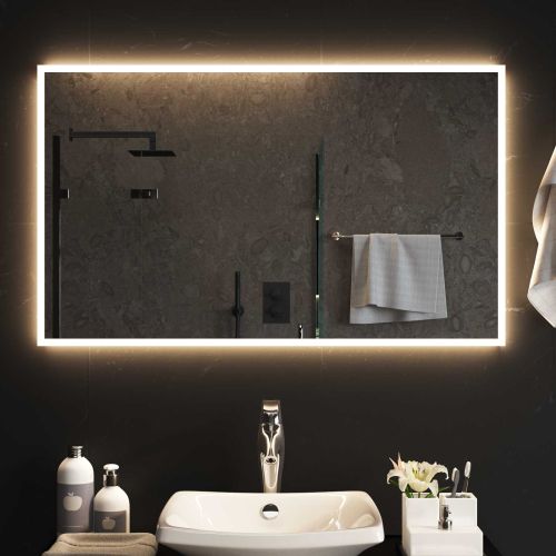 LED огледало за баня Прозрачен 100 x 60 cm закалено стъкло