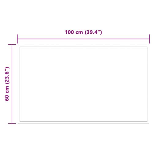 LED огледало за баня Прозрачен 100 x 60 cm закалено стъкло