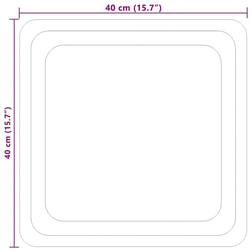 LED огледало за баня Прозрачен 40 x 40 cm закалено стъкло