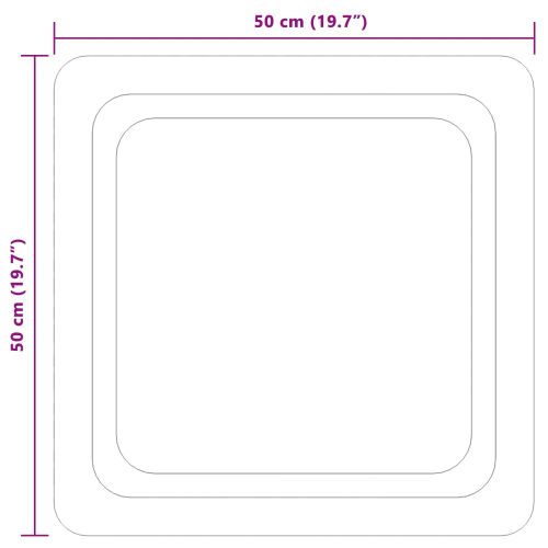 LED огледало за баня Прозрачен 50 x 50 cm закалено стъкло