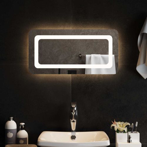 LED огледало за баня Прозрачен 60 x 30 cm закалено стъкло