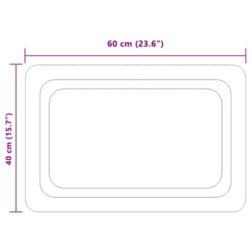 LED огледало за баня Прозрачен 60 x 40 cm закалено стъкло