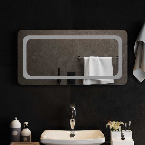 LED огледало за баня Прозрачен 80 x 40 cm закалено стъкло