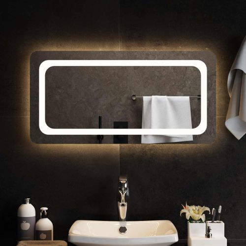 LED огледало за баня Прозрачен 80 x 40 cm закалено стъкло