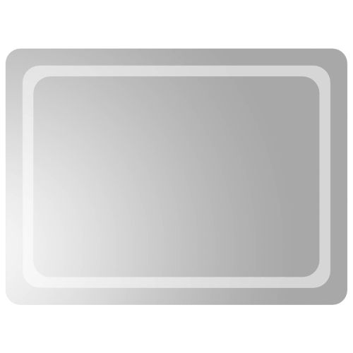 LED огледало за баня Прозрачен 80 x 60 cm закалено стъкло