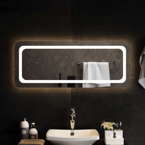 LED огледало за баня Прозрачен 100 x 40 cm закалено стъкло