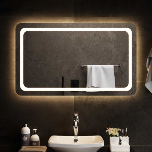 LED огледало за баня Прозрачен 100 x 60 cm закалено стъкло