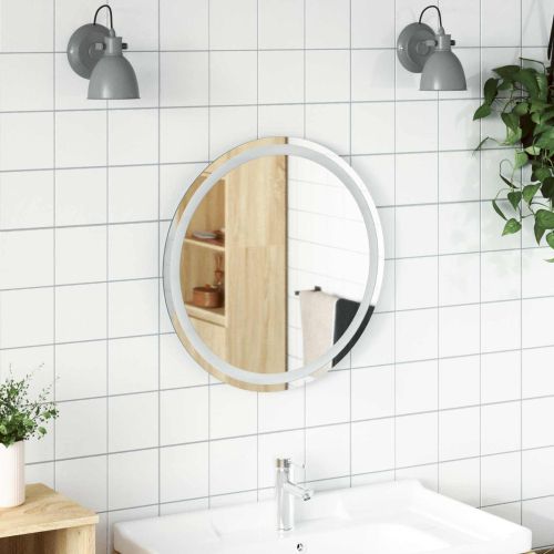 LED огледало за баня Прозрачен Ø 60 cm закалено стъкло