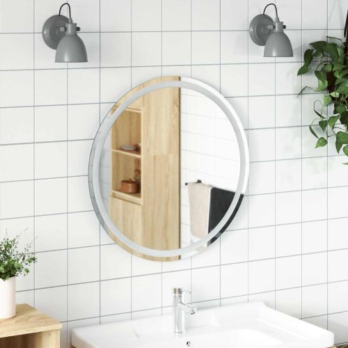 LED огледало за баня Прозрачен Ø 70 cm закалено стъкло